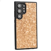 mini: Drewniane Etui Bewood do Samsung Galaxy S25 Ultra KWIATY POLNE ANIEGRE (2)