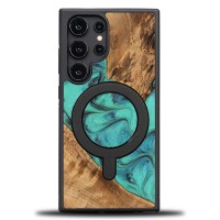 mini: Etui Bewood Unique do Samsung Galaxy S25 Ultra - Turquoise z MagSafe (1)