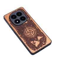 mini: Drewniane Etui Bewood do Xiaomi Redmi Note 14 Pro Plus 5G RÓŻA WIATRÓW MERBAU (3)