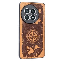 mini: Drewniane Etui Bewood do OnePlus 13 RÓŻA WIATRÓW MERBAU (2)
