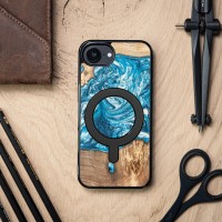 mini: Etui Bewood Unique do iPhone 17e / 16e - Planets - Uran z MagSafe (4)