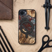 mini: Etui Bewood Unique do iPhone 17e / 16e - Planets - Pluton z MagSafe (4)