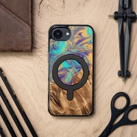 mini: Etui Bewood Unique do iPhone 17e / 16e - Planets - Merkury z MagSafe (4)