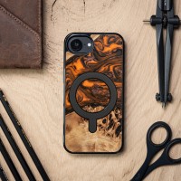 mini: Etui Bewood Unique do iPhone 17e / 16e - Orange z MagSafe (4)
