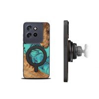 mini: Etui Bewood Unique do Motorola Edge 50 Neo / 60 Neo - Turquoise z MagSafe (2)
