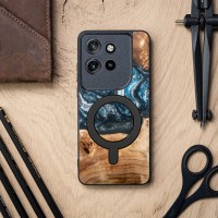 mini: Etui Bewood Unique do Motorola Edge 50 Neo / 60 Neo - Planets - Ziemia z MagSafe (3)