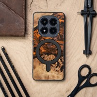 mini: Etui Bewood Unique do Xiaomi Redmi Note 14 Pro Plus 5G - Orange z MagSafe (3)