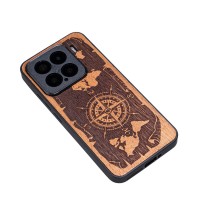 mini: Drewniane Etui Bewood do Xiaomi 15 RÓŻA WIATRÓW MERBAU (3)