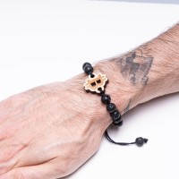 mini: Wooden Bracelet Bitcoin Anigre Stone (2)