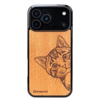 mini: Drewniane Etui Bewood do iPhone 17 Pro MaxCAT LOVER MERBAU (1)