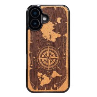 mini: Drewniane Etui Bewood do iPhone 17 RÓŻA WIATRÓW MERBAU (1)