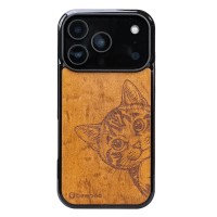 mini: Drewniane Etui Bewood do iPhone 17 Pro CAT LOVER IMBUIA (1)