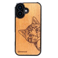 mini: Drewniane Etui Bewood do iPhone 17 CAT LOVER MERBAU (1)