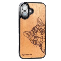 mini: Drewniane Etui Bewood do iPhone 17 CAT LOVER MERBAU (2)