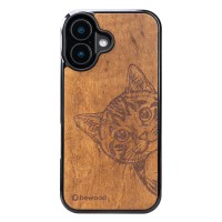 mini: Drewniane Etui Bewood do iPhone 17 CAT LOVER IMBUIA (1)