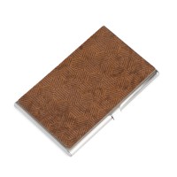 mini: Business Card Holder Inox Hexagon Imbuia (1)
