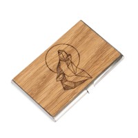 mini: Drewniany Wizytownik Bewood Inox Wilk Dąb (1)