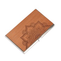 mini: Drewniany Wizytownik Bewood Inox Mandala Jabłoń (1)