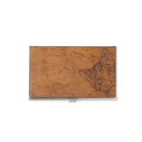 mini: Drewniany Wizytownik Bewood Inox Cat Lover Imbuia (2)