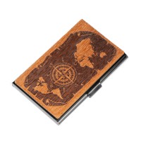 mini: Drewniany Wizytownik Bewood Black Róża Wiatrów Merbau (1)