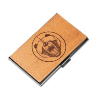 mini: Drewniany Wizytownik Bewood Black Niedźwiedź Merbau (1)
