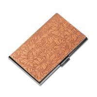 mini: Drewniany Wizytownik Bewood Black Liście Jabłoń (1)