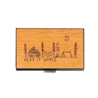 mini: Drewniany Wizytownik Bewood Black Keep it simple Merbau (2)
