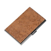 mini: Drewniany Wizytownik Bewood Black Hexagon Imbuia (1)