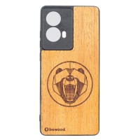 mini: Drewniane Etui Bewood do Motorola G85 5G NIEDŹWIEDŹ MERBAU (1)