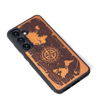 mini: Drewniane Etui Bewood do Samsung Galaxy S25 FE 5G RÓŻA WIATRÓW MERBAU (3)