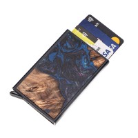 mini: Bewood Unique Black Credit Card Case - Planets - Neptune (1)