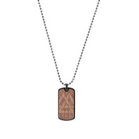 mini: Dog tag Bewood Triangles  American Walnut Black (3)