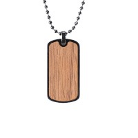 mini: Dog tag Bewood  - American Walnut (1)