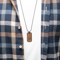 mini: Dog tag Bewood  - Dreamcather Imbuia (5)