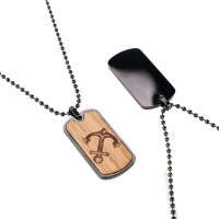mini: Dog tag Bewood  - Sailor Oak (2)