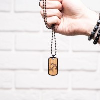 mini: Dog tag Bewood  - Sailor Oak (4)