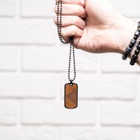 mini: Dog tag Bewood  - Cat Lover Imbuia (4)
