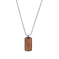mini: Dog tag Bewood  - Deer Imbuia (3)