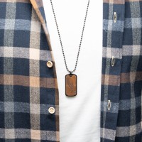 mini: Dog tag Bewood  - Deer Imbuia (5)