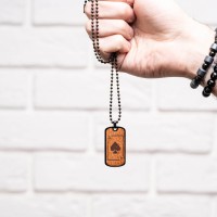 mini: Dog tag Bewood  - Ace of Spades (4)