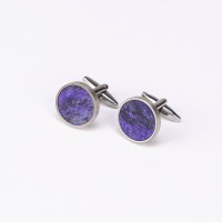 mini: Spinki do mankietów Bewood Unique - Violet - Silver - 18mm (3)