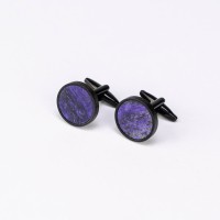 mini: Spinki do mankietów Bewood Unique - Violet - Black - 18mm (3)