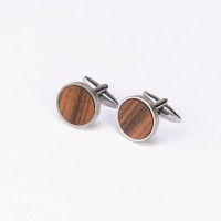 mini: Cufflinks Bewood - Ziricote - Rosewood Santos - 18mm (3)