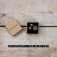 mini: Spinki do mankietów Bewood - Padouk - Silver - 18mm (4)