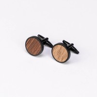 mini: Spinki do mankietów Bewood - Mango - Black - 18mm (3)