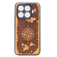 mini: Drewniane Etui Bewood do Xiaomi 15T Pro RÓŻA WIATRÓW MERBAU (1)