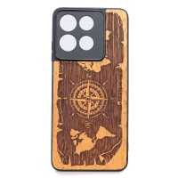 mini: Drewniane Etui Bewood do Motorola G86 5G RÓŻA WIATRÓW MERBAU (1)