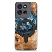 mini: Etui Bewood Unique do Motorola G86 5G - Planets - Ziemia z MagSafe (1)