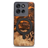 mini: Etui Bewood Unique do Motorola G86 5G - Orange z MagSafe (1)