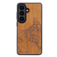 mini: Drewniane Etui Bewood do Samsung Galaxy S26 CAT LOVER IMBUIA (1)